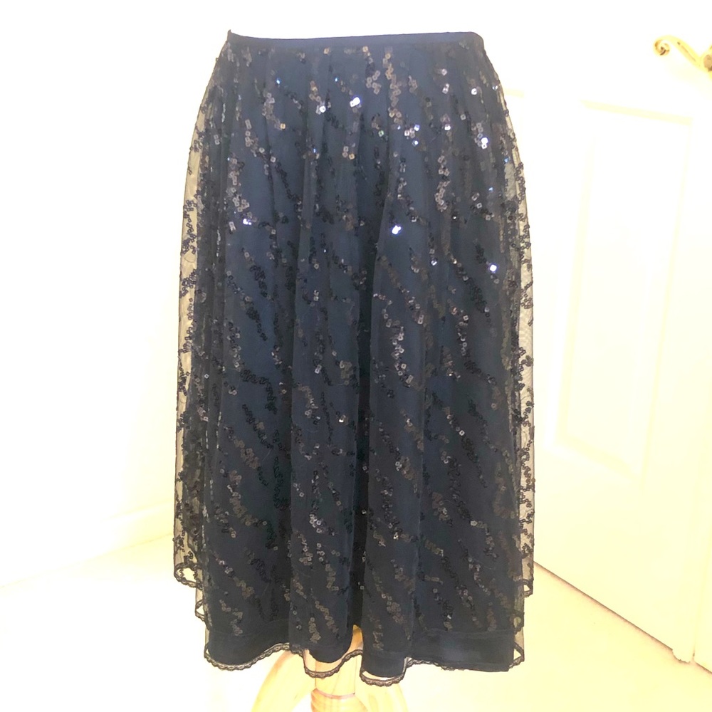 Stunning Black sequin midi skirt